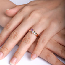 Load image into Gallery viewer, Heart to Heart 18K/750 rose gold set with natural diamond ring