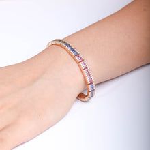 Load image into Gallery viewer, Luna Piena 18K/750 rose gold set with natural sapphire and diamond bracelet