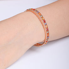 Load image into Gallery viewer, Rombo 18K/750 rose gold set with natural sapphire and diamond bracelet