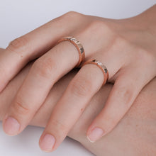 Load image into Gallery viewer, "Couple Ring" 18K "Love Eternal" Couple Diamond Ring CNC Version