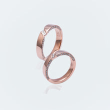 Load image into Gallery viewer, "Couple Ring" 18K "Love Eternal" Couple Diamond Ring CNC Version