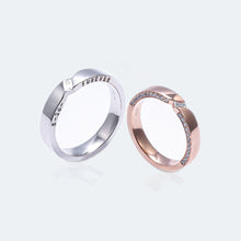 Load image into Gallery viewer, "Couple Ring" 18K "Love Eternal" Couple Diamond Ring CNC Version