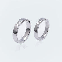 Load image into Gallery viewer, "Couple Ring" 18K "Love Eternal" Couple Diamond Ring CNC Version