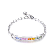 Load image into Gallery viewer, "Princess Combination" Luna Nuova 18K natural sapphire and diamond bracelet