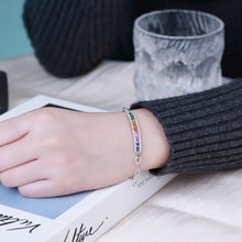 Load image into Gallery viewer, "Princess Combination" Luna Nuova 18K natural sapphire and diamond bracelet