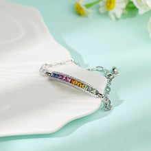 Load image into Gallery viewer, "Princess Combination" Luna Nuova 18K natural sapphire and diamond bracelet