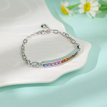 Load image into Gallery viewer, "Princess Combination" Luna Nuova 18K natural sapphire and diamond bracelet