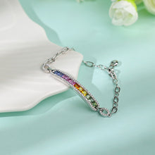Load image into Gallery viewer, "Princess Combination" Luna Nuova 18K natural sapphire and diamond bracelet