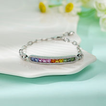 Load image into Gallery viewer, "Princess Combination" Luna Nuova 18K natural sapphire and diamond bracelet