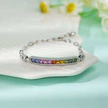 Load image into Gallery viewer, "Princess Combination" Luna Nuova 18K natural sapphire and diamond bracelet