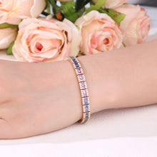 Load image into Gallery viewer, Luna Piena 18K/750 rose gold set with natural sapphire and diamond bracelet