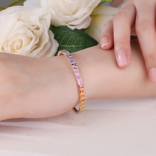 Load image into Gallery viewer, "Princess Combination" Luna Nuova 18K natural sapphire and diamond bracelet