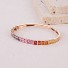 Load image into Gallery viewer, "Princess Combination" Luna Nuova 18K natural sapphire and diamond bracelet