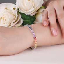 Load image into Gallery viewer, "Princess Combination" Luna Nuova 18K natural sapphire and diamond bracelet