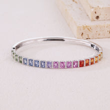 Load image into Gallery viewer, "Princess Combination" Luna Nuova 18K natural sapphire and diamond bracelet