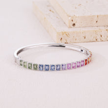 Load image into Gallery viewer, "Princess Combination" Luna Nuova 18K natural sapphire and diamond bracelet