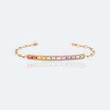 Load image into Gallery viewer, "Rectangular Combination" 18K Natural Rectangular Sapphire Colored Stone Bracelet