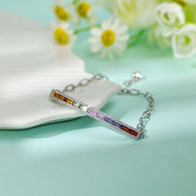 Load image into Gallery viewer, "Rectangular Combination" 18K Natural Rectangular Sapphire Colored Stone Bracelet