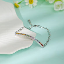 Load image into Gallery viewer, "Rectangular Combination" 18K Natural Rectangular Sapphire Colored Stone Bracelet