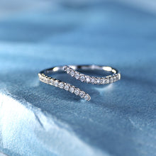 Load image into Gallery viewer, "Simple Lines" 18K natural semi-precious stone/sapphire diamond ring