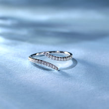 Load image into Gallery viewer, "Simple Lines" 18K natural semi-precious stone/sapphire diamond ring