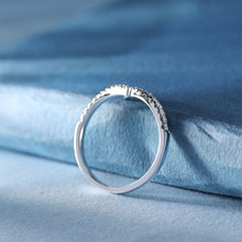 Load image into Gallery viewer, "Simple Lines" 18K natural semi-precious stone/sapphire diamond ring