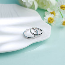 Load image into Gallery viewer, "Couple Ring" 18K rotatable custom-engraved couple diamond ring