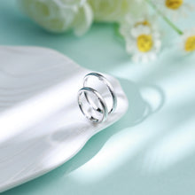 Load image into Gallery viewer, "Couple Ring" 18K rotatable custom-engraved couple diamond ring