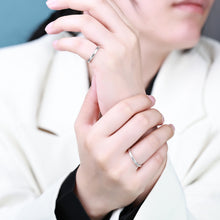 Load image into Gallery viewer, "Couple Ring" 18K rotatable custom-engraved couple diamond ring