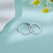 Load image into Gallery viewer, "Couple Ring" 18K rotatable custom-engraved couple diamond ring
