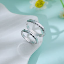 Load image into Gallery viewer, "Couple Ring" 18K rotatable custom-engraved couple diamond ring