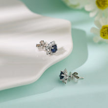 Load image into Gallery viewer, "Snowy Mountains and Green Hills" 18K emerald and diamond earrings