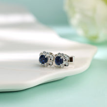 Load image into Gallery viewer, "Snowy Mountains and Green Hills" 18K emerald and diamond earrings