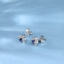 Load image into Gallery viewer, "Snowy Mountains and Green Hills" 18K emerald and diamond earrings