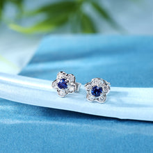 Load image into Gallery viewer, "Snowy Mountains and Green Hills" 18K emerald and diamond earrings