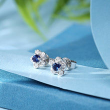 Load image into Gallery viewer, "Snowy Mountains and Green Hills" 18K emerald and diamond earrings