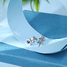 Load image into Gallery viewer, "Snowy Mountains and Green Hills" 18K emerald and diamond earrings