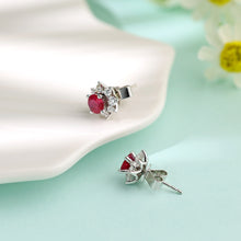 Load image into Gallery viewer, "Snowy Mountains and Green Hills" 18K emerald and diamond earrings