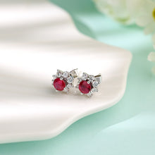 Load image into Gallery viewer, "Snowy Mountains and Green Hills" 18K emerald and diamond earrings