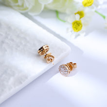 Load image into Gallery viewer, 18K natural baby's breath diamond earrings