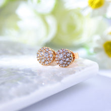 Load image into Gallery viewer, 18K natural baby's breath diamond earrings