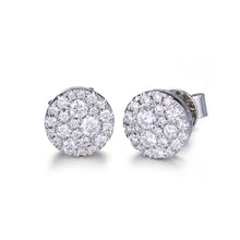Load image into Gallery viewer, 18K natural baby's breath diamond earrings