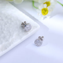 Load image into Gallery viewer, 18K natural baby's breath diamond earrings