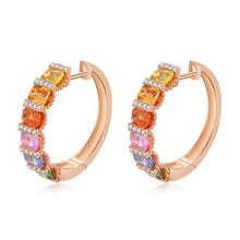 Load image into Gallery viewer, "Princess Combination" Luna Nuova 18K natural sapphire and diamond bracelet