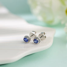 Load image into Gallery viewer, "Snowy Mountains and Green Hills" 18K emerald and diamond earrings