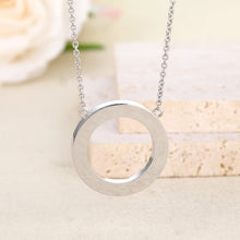Load image into Gallery viewer, Halo 18K/750 white gold necklace with natural sapphire