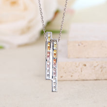 Load image into Gallery viewer, Doppio Arcobaleno 18K/750 white gold and natural sapphire pendant