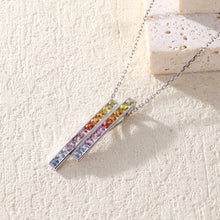 Load image into Gallery viewer, Doppio Arcobaleno 18K/750 white gold and natural sapphire pendant