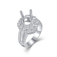 Load image into Gallery viewer, "Couple Ring" 18K rotatable custom-engraved couple diamond ring