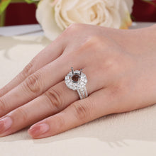 Load image into Gallery viewer, "Couple Ring" 18K rotatable custom-engraved couple diamond ring